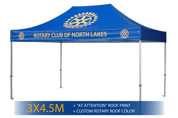 Rotary Of North Lakes Printed Gazebo Tent